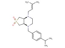 (4aS*,7aR*)-1-(4-isopropylbenzyl)-4-(3-methyl-2-buten-1-yl)octahydrothieno[3,4-b]pyrazine 6,6-dioxide