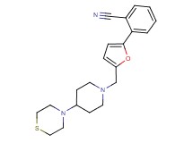 2-{5-[(4-thiomorpholin-4-ylpiperidin-1-yl)methyl]-2-furyl}benzonitrile
