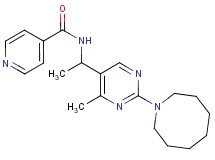 N-{1-[2-(1-azocanyl)-4-methyl-5-pyrimidinyl]ethyl}isonicotinamide