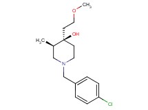 (3R*,4R*)-1-(4-chlorobenzyl)-4-(2-methoxyethyl)-3-methyl-4-piperidinol