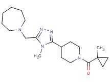 1-[(4-methyl-5-{1-[(1-methylcyclopropyl)carbonyl]piperidin-4-yl}-4H-1,2,4-triazol-3-yl)methyl]azepane