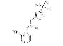 2-{[[(3-tert-butyl-1H-pyrazol-5-yl)methyl](methyl)amino]methyl}benzonitrile