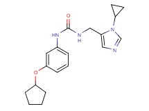 N-[3-(cyclopentyloxy)phenyl]-N'-[(1-cyclopropyl-1H-imidazol-5-yl)methyl]urea