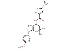 3-cyclopropyl-N-[1-(4-methoxyphenyl)-6,6-dimethyl-4,5,6,7-tetrahydro-1H-indazol-4-yl]-1H-pyrazole-5-carboxamide
