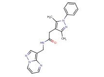 2-(3,5-dimethyl-1-phenyl-1H-pyrazol-4-yl)-N-(pyrazolo[1,5-a]pyrimidin-3-ylmethyl)acetamide