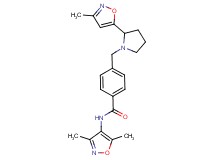 N-(3,5-dimethylisoxazol-4-yl)-4-{[2-(3-methylisoxazol-5-yl)pyrrolidin-1-yl]methyl}benzamide