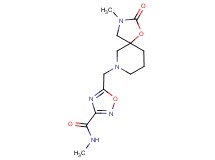 N-methyl-5-[(3-methyl-2-oxo-1-oxa-3,7-diazaspiro[4.5]dec-7-yl)methyl]-1,2,4-oxadiazole-3-carboxamide