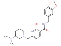 N-(1,3-benzodioxol-5-ylmethyl)-6-{[3-(dimethylamino)-1-piperidinyl]methyl}-2-hydroxynicotinamide