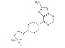7-[4-(1,1-dioxidotetrahydro-3-thienyl)piperazin-1-yl]-2-methyl[1,3]oxazolo[5,4-d]pyrimidine