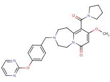 9-methoxy-3-[4-(2-pyrimidinyloxy)benzyl]-10-(1-pyrrolidinylcarbonyl)-2,3,4,5-tetrahydropyrido[1,2-d][1,4]diazepin-7(1H)-one