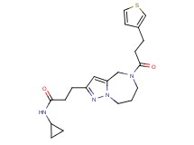 N-cyclopropyl-3-{5-[3-(3-thienyl)propanoyl]-5,6,7,8-tetrahydro-4H-pyrazolo[1,5-a][1,4]diazepin-2-yl}propanamide