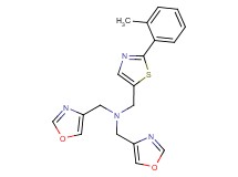 1-[2-(2-methylphenyl)-1,3-thiazol-5-yl]-N,N-bis(1,3-oxazol-4-ylmethyl)methanamine