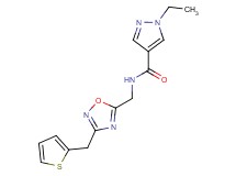 1-ethyl-N-{[3-(2-thienylmethyl)-1,2,4-oxadiazol-5-yl]methyl}-1H-pyrazole-4-carboxamide