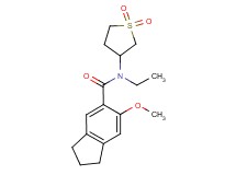 N-(1,1-dioxidotetrahydro-3-thienyl)-N-ethyl-6-methoxy-5-indanecarboxamide