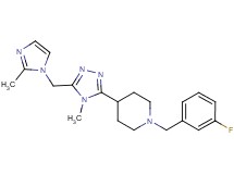 1-(3-fluorobenzyl)-4-{4-methyl-5-[(2-methyl-1H-imidazol-1-yl)methyl]-4H-1,2,4-triazol-3-yl}piperidine