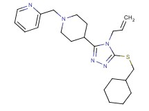 2-[(4-{4-allyl-5-[(cyclohexylmethyl)thio]-4H-1,2,4-triazol-3-yl}-1-piperidinyl)methyl]pyridine