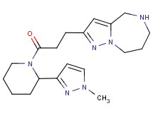 2-{3-[2-(1-methyl-1H-pyrazol-3-yl)-1-piperidinyl]-3-oxopropyl}-5,6,7,8-tetrahydro-4H-pyrazolo[1,5-a][1,4]diazepine hydrochloride