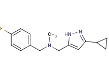 [(3-cyclopropyl-1H-pyrazol-5-yl)methyl](4-fluorobenzyl)methylamine trifluoroacetate