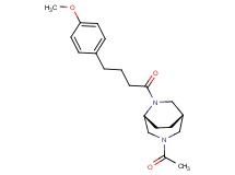 (1S*,5R*)-3-acetyl-6-[4-(4-methoxyphenyl)butanoyl]-3,6-diazabicyclo[3.2.2]nonane