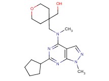 (4-{[(6-cyclopentyl-1-methyl-1H-pyrazolo[3,4-d]pyrimidin-4-yl)(methyl)amino]methyl}tetrahydro-2H-pyran-4-yl)methanol