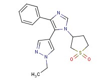 4-[1-(1,1-dioxidotetrahydro-3-thienyl)-4-phenyl-1H-imidazol-5-yl]-1-ethyl-1H-pyrazole