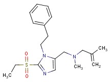 N-{[2-(ethylsulfonyl)-1-(2-phenylethyl)-1H-imidazol-5-yl]methyl}-N,2-dimethyl-2-propen-1-amine