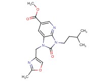 methyl 3-(3-methylbutyl)-1-[(2-methyl-1,3-oxazol-4-yl)methyl]-2-oxo-2,3-dihydro-1H-imidazo[4,5-b]pyridine-6-carboxylate