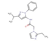 2-(2-ethyl-1H-imidazol-1-yl)-N-(3-isopropyl-1-phenyl-1H-pyrazol-5-yl)acetamide trifluoroacetate