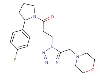 4-[(1-{3-[2-(4-fluorophenyl)-1-pyrrolidinyl]-3-oxopropyl}-1H-tetrazol-5-yl)methyl]morpholine