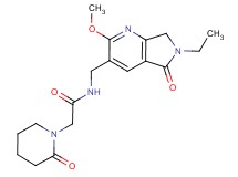 N-[(6-ethyl-2-methoxy-5-oxo-6,7-dihydro-5H-pyrrolo[3,4-b]pyridin-3-yl)methyl]-2-(2-oxopiperidin-1-yl)acetamide