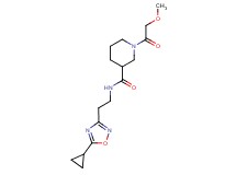 N-[2-(5-cyclopropyl-1,2,4-oxadiazol-3-yl)ethyl]-1-(methoxyacetyl)-3-piperidinecarboxamide