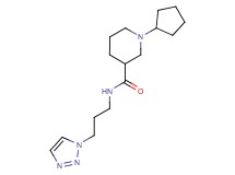1-cyclopentyl-N-[3-(1H-1,2,3-triazol-1-yl)propyl]-3-piperidinecarboxamide