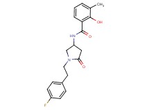 N-{1-[2-(4-fluorophenyl)ethyl]-5-oxopyrrolidin-3-yl}-2-hydroxy-3-methylbenzamide
