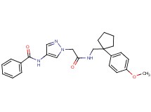 N-{1-[2-({[1-(4-methoxyphenyl)cyclopentyl]methyl}amino)-2-oxoethyl]-1H-pyrazol-4-yl}benzamide