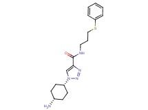 1-(cis-4-aminocyclohexyl)-N-[3-(phenylthio)propyl]-1H-1,2,3-triazole-4-carboxamide