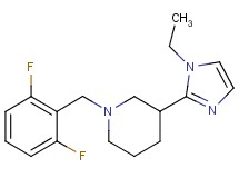 1-(2,6-difluorobenzyl)-3-(1-ethyl-1H-imidazol-2-yl)piperidine