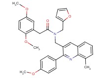 2-(2,5-dimethoxyphenyl)-N-(2-furylmethyl)-N-{[2-(4-methoxyphenyl)-8-methyl-3-quinolinyl]methyl}acetamide