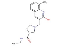 N-ethyl-1-[(2-hydroxy-8-methyl-3-quinolinyl)methyl]-3-pyrrolidinecarboxamide