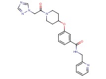 N-(2-pyridinylmethyl)-3-{[1-(1H-1,2,4-triazol-1-ylacetyl)-4-piperidinyl]oxy}benzamide