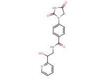 4-(2,4-dioxo-1-imidazolidinyl)-N-[2-hydroxy-2-(2-pyridinyl)ethyl]benzamide