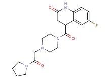 6-fluoro-4-({4-[2-oxo-2-(1-pyrrolidinyl)ethyl]-1-piperazinyl}carbonyl)-3,4-dihydro-2(1H)-quinolinone