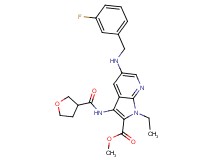 methyl 1-ethyl-5-[(3-fluorobenzyl)amino]-3-[(tetrahydro-3-furanylcarbonyl)amino]-1H-pyrrolo[2,3-b]pyridine-2-carboxylate