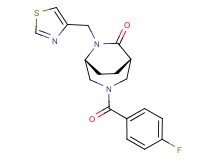 (1S*,5R*)-3-(4-fluorobenzoyl)-6-(1,3-thiazol-4-ylmethyl)-3,6-diazabicyclo[3.2.2]nonan-7-one