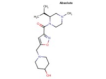 1-[(3-{[(2S)-2-isopropyl-4-methylpiperazin-1-yl]carbonyl}isoxazol-5-yl)methyl]piperidin-4-ol