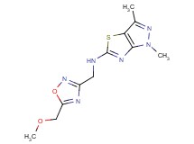 N-{[5-(methoxymethyl)-1,2,4-oxadiazol-3-yl]methyl}-1,3-dimethyl-1H-pyrazolo[3,4-d][1,3]thiazol-5-amine