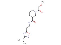 N-[2-(3-isopropyl-1,2,4-oxadiazol-5-yl)ethyl]-1-(methoxyacetyl)-3-piperidinecarboxamide