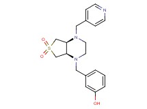 3-{[(4aS*,7aR*)-6,6-dioxido-4-(4-pyridinylmethyl)hexahydrothieno[3,4-b]pyrazin-1(2H)-yl]methyl}phenol