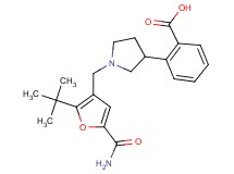 2-(1-{[5-(aminocarbonyl)-2-tert-butyl-3-furyl]methyl}-3-pyrrolidinyl)benzoic acid