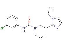 N-(3-chlorophenyl)-3-(1-ethyl-1H-imidazol-2-yl)-1-piperidinecarboxamide