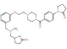 1-{4-[(4-{2-[3-({methyl[(5-oxo-2-pyrrolidinyl)methyl]amino}methyl)phenoxy]ethyl}-1-piperazinyl)carbonyl]phenyl}-2-pyrrolidinone